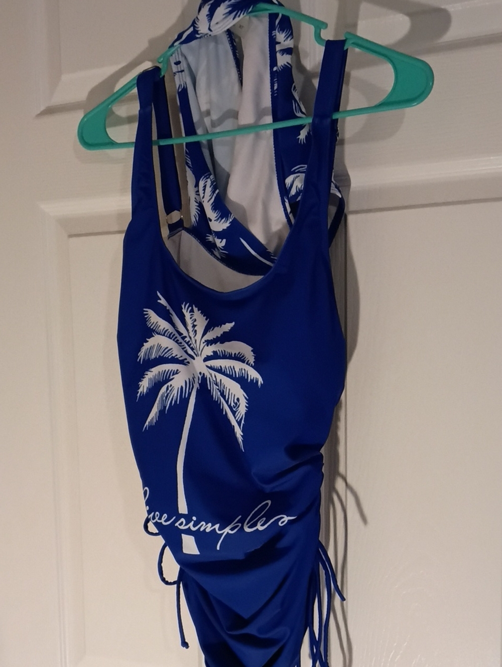 Royal Blue Palm Print Takini Swimsuit
